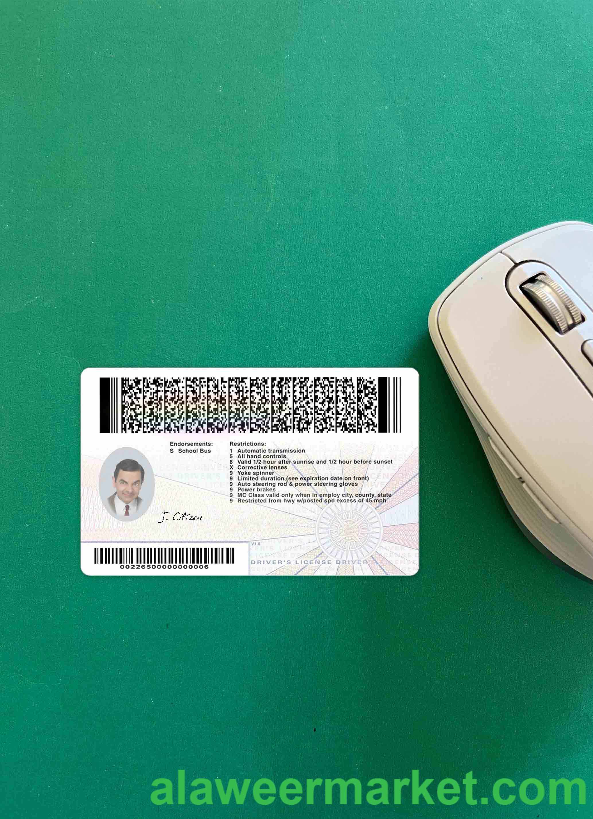 USA Virginia driving license under 21 2009-present photolook BACK